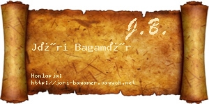 Jóri Bagamér névjegykártya